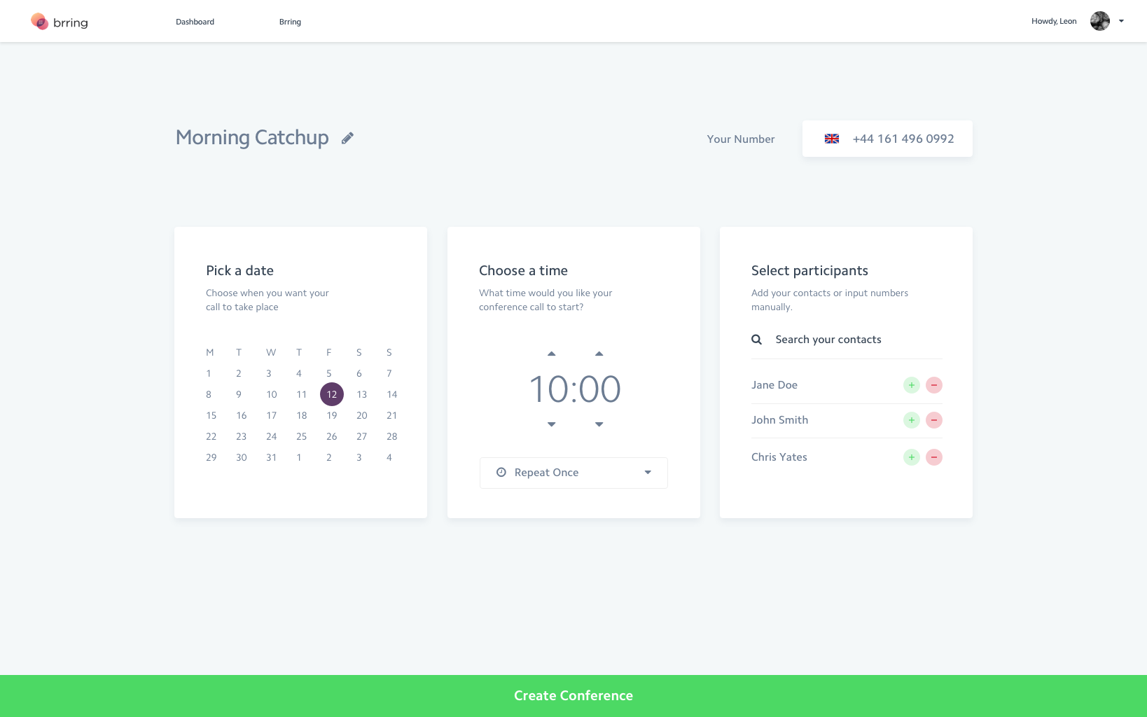Brring Dashboard